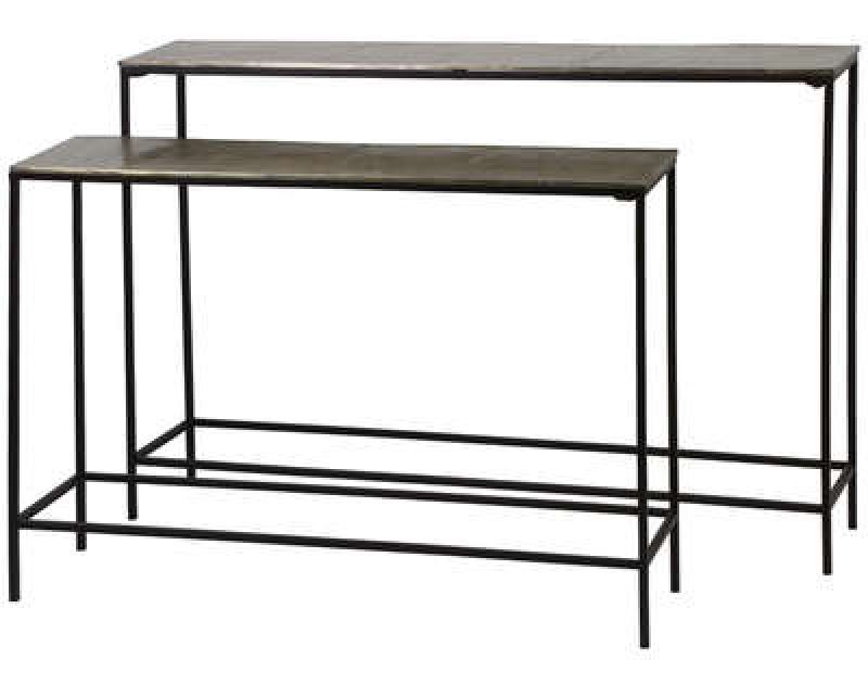 CONSOLE TABLE FILIGREE METAL BRONZE 2 SIZES - CONSOLES, DESKS