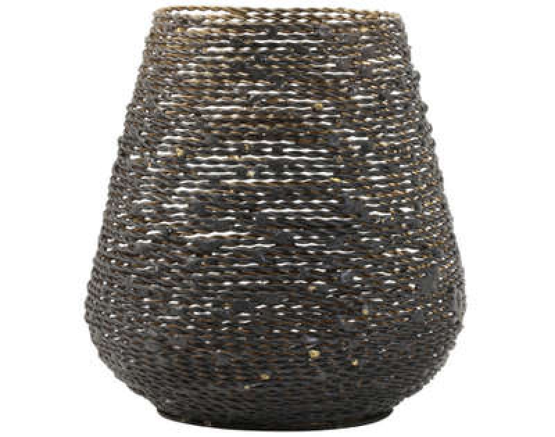TEALIGHT BUCOS MATTED BLACK GOLD - CANDLE HOLDERS, CANDLES