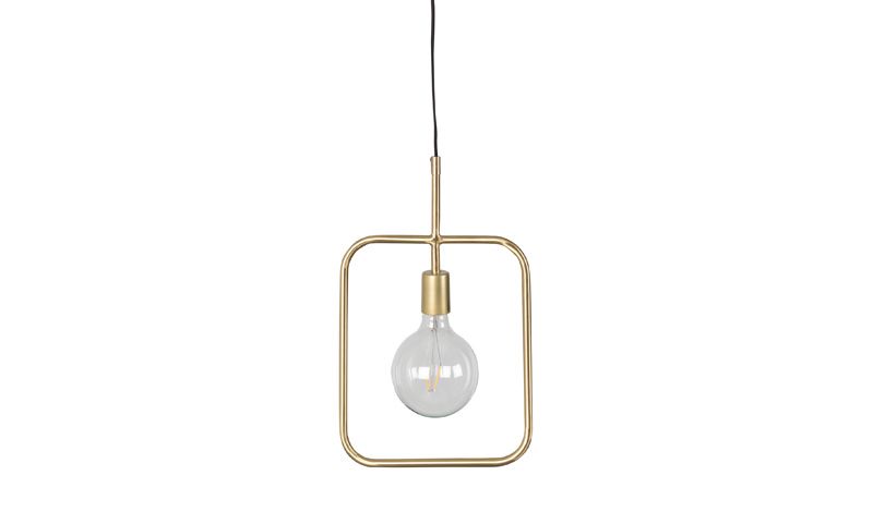 PENDANT LAMP SQUARE BRASS FINISH