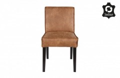 RD RECYCLE LEATHER DINING CHAIR COGNAC - CHAIRS, STOOLS