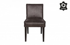 RD RECYCLE LEATHER DINING CHAIR BLACK - CHAIRS, STOOLS