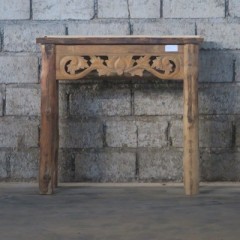 TEAK CARVED CONSOL TABLE - CONSOLES, DESKS