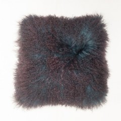 PILLOW TIBETIAN LAMB PURPLE OMBRE 