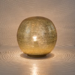 TABLELAMP BALL FLSK GOLD 30 