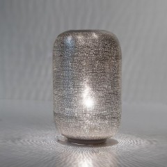 TABLE LAMP LMP FLSK BRASS SILVER PLATED 35 
