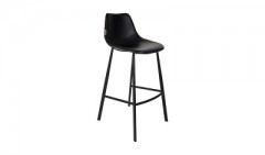 BARSTOOL BLACK VINTAGE PU LEATHER 106 