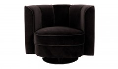 LOUNGE CHAIR AROUND BLACK VELVET -45% 