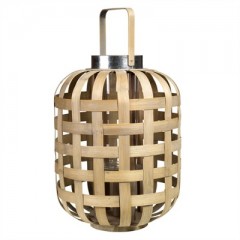 NATURAL BAMBOO LANTERN - CANDLE HOLDERS, CANDLES